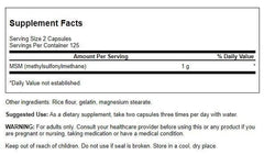 Swanson MSM 500 mg capsules ready for daily connective tissue support.