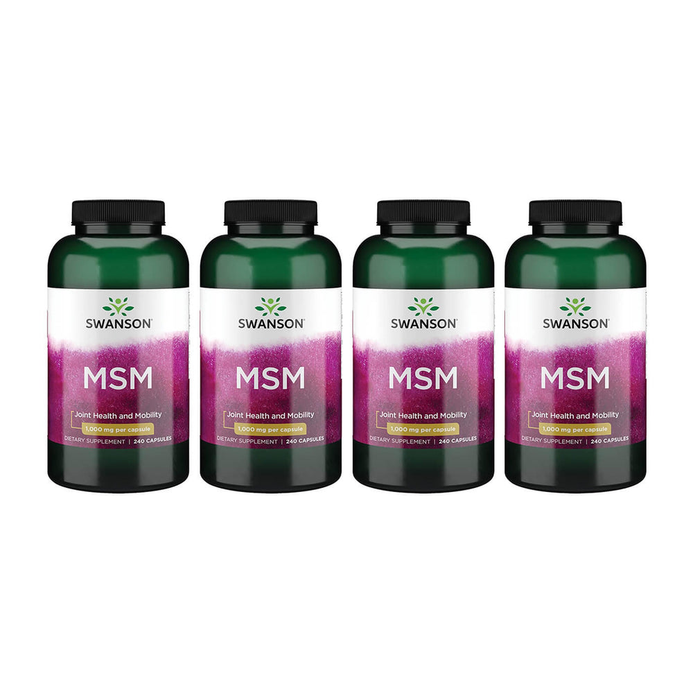 Swanson MSM bottle front showing joint support potential.