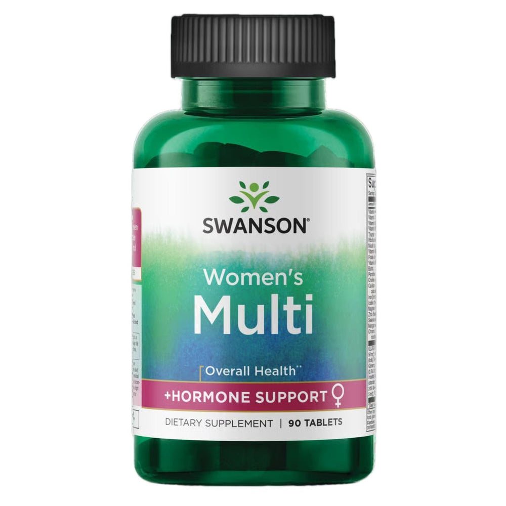 Swanson Multi Women's Prime tablets front view showing daily energy support concept