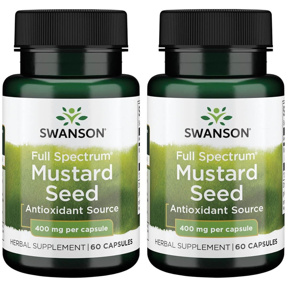 Swanson Full Spectrum Mustard Seed capsules offer daily herbal support in convenient capsules.