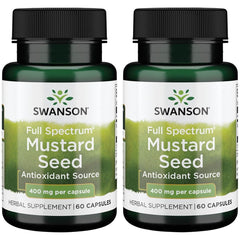 Swanson Full Spectrum Mustard Seed capsules offer daily herbal support in convenient capsules.