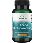 Swanson N-Acetyl D-Glucosamine capsule close-up for joint comfort.