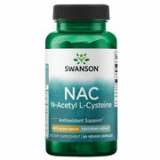 Swanson NAC capsules bottle showing pharmaceutical-grade quality for daily use