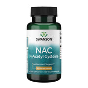 Swanson NAC bottle 600 mg shown for daily antioxidant support.