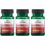 Swanson nattokinase bottle front, a convenient daily enzyme supplement option.