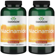 Swanson Niacinamide bottle front label highlights 250 mg capsules for daily wellness