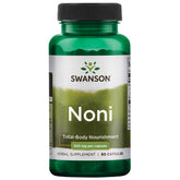 Swanson Noni 500 mg bottle for daily vitality and easy capsule intake