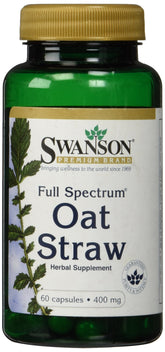 Swanson Oat Straw Full Spectrum bottle front for daily vitality