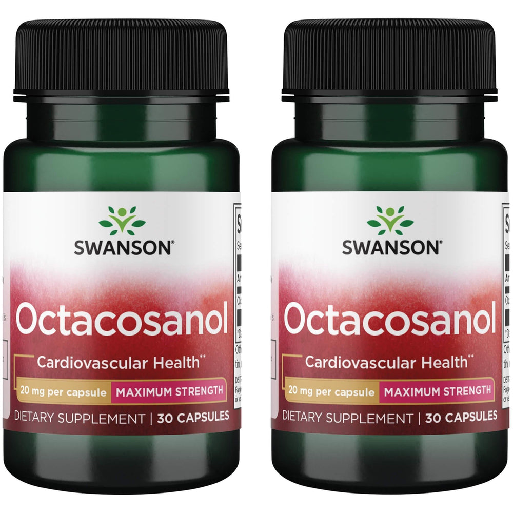 Swanson Octacosanol 30-cap bottle; capsules suggesting cardiovascular support