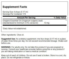 Swanson Oil of Oregano liquid pour illustrates easy, measured dosing for daily use.