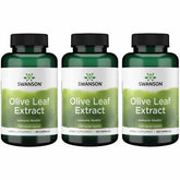 Swanson Olive Leaf Extract bottle front highlighting 20% oleuropein for daily wellness.