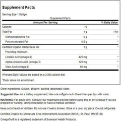 Omegatru softgels close-up highlighting easy-to-swallow capsules.