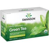 Swanson Organic Green Tea 20-bag box ready for daily brewing