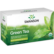Swanson Organic Green Tea 20-bag box ready for daily brewing