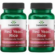 Swanson Organic Red Yeast Rice capsules in a bottle supporting overall wellness