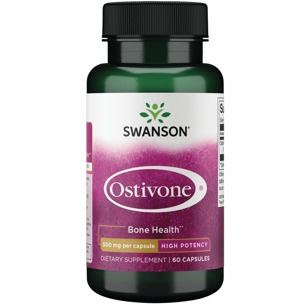 Swanson Ostivone 500mg bottle ready for daily use to support bone development.