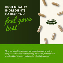 Swanson Ovarian Glandular packaging on shelf signaling quality and GMP standards.