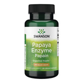 Swanson Papain Papaya Enzyme bottle-front view shows vegetarian protein support