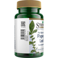 Image depicting dosage guidance for Swanson Papaya Leaf capsules.