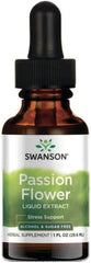 Swanson Passion Flower Liquid bottle shows a pure herbal extract for daily calm