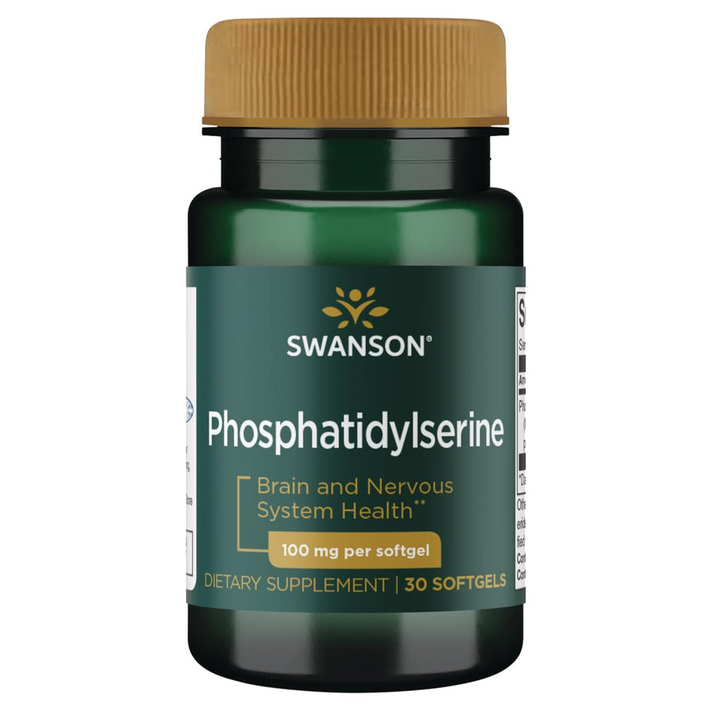 Swanson phosphatidylserine softgels bottle front view suggesting cognitive support