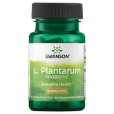 Swanson L. Plantarum bottle front highlighting probiotic formula for gut balance.
