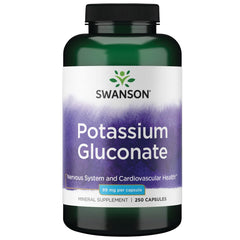Swanson Potassium Gluconate 99 mg bottle may support cardiovascular health