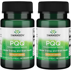 Swanson PQQ 10 mg bottle with vegan capsules supports convenient daily use