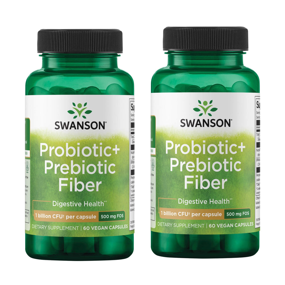 Swanson Prebiotic + Probiotic Fiber bottle ready for daily gut balance and routine use