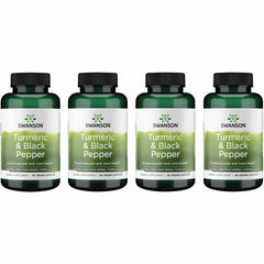 Swanson Premium Turmeric & Black Pepper bottle front, supports daily wellness.
