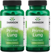 Swanson Prime Lung 60 Veg Caps bottle front — supports healthy lung function for daily breathing