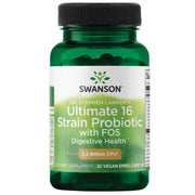 Swanson probiótico 16 cepas en botella para soporte digestivo diario.
