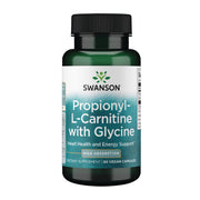 Swanson Propionyl L-Carnitine with Glycine bottle highlighting capsules for energy support