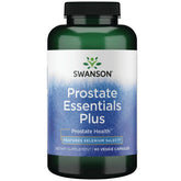 Swanson Prostate Plus bottle closeup highlighting urinary support potential