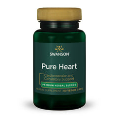 Swanson Pure Heart bottle with label highlighting resveratrol antioxidant for wellness