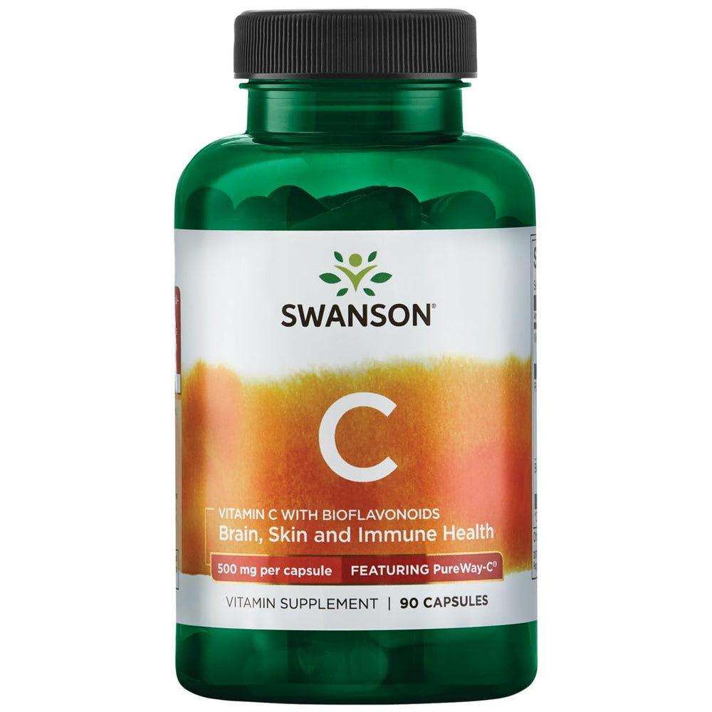 Swanson PureWay-Vitamin C 500 mg bottle with bioflavonoids for daily immune support