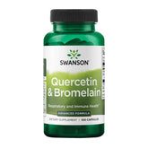Swanson Quercetin & Bromelain bottle with capsules for daily support