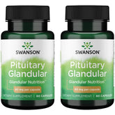 Swanson Raw Pituitary Glandular bottle front shows 80 mg strength for daily use.