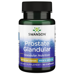 Swanson Raw Prostate Glandular 150mg bottle with daily capsules