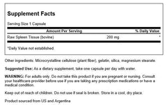 Swanson Raw Spleen capsules close-up, convenient daily wellness support.
