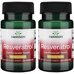 Swanson Resveratrol 100 bottle with capsules supports antioxidant protection