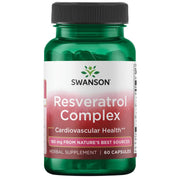 Swanson Resveratrol Complex bottle pour showing a daily heart health option