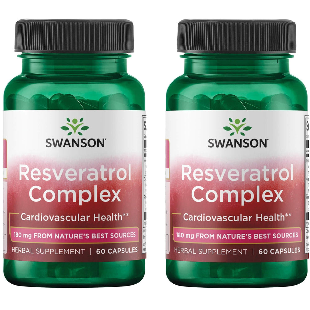 Swanson Resveratrol Complex bottle supporting cardiovascular health and daily wellness