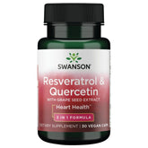 Swanson Resveratrol & Quercetin bottle front showing capsules for daily antioxidant support