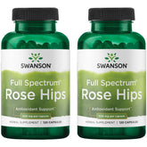 Swanson Rose HIPS bottle showing capsules for immune and weight support.