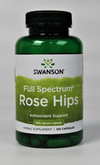 Swanson Rose HIPS ingredients panel highlights herbal blend.