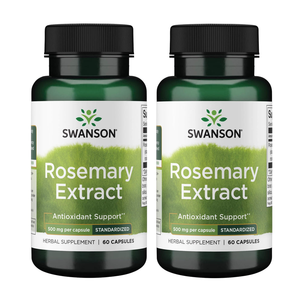 Swanson Rosemary Extract 500 mg bottle two-pack for daily use.