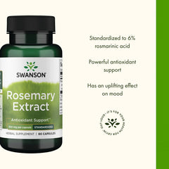 Quality-focused Swanson rosemary extract with third-party testing seal.