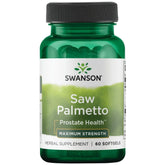 Swanson Saw Palmetto bottle close-up for daily prostate support
