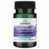 Swanson Semsc Selenium bottle front view highlighting antioxidant support